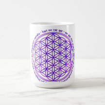 Fleur de la vie - incantation de Moola - violette Tasse