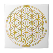 FLEUR DE LA VIE - or Carreaux En Céramique
