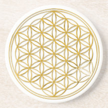 FLEUR DE LA VIE - or Dessous De Verres
