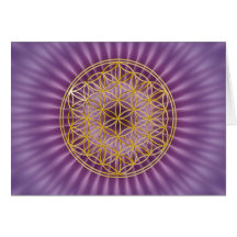 Fleur de la vie | shine petit violet carte de vœux