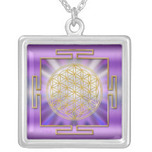 Fleur de la vie Yantra Collier Personnalisé