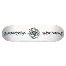 Fleur de l'amour (henné) (bleu) skateboards personnalisables