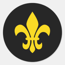 Fleur de Lis Autocollants Ronds
