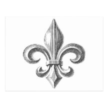 Fleur de Lis Carte Postale