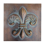 Fleur De Lis, Cuivre-Regard âgé imprimé Carreau En Céramique