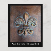 Fleur De Lis, Cuivre-Regard âgé imprimé Tract Personnalisé