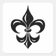 Fleur de Lis dans le noir Autocollants