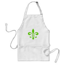 Fleur De Lis Green Tabliers