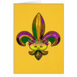 Fleur de lis Mask Cartes De Vœux