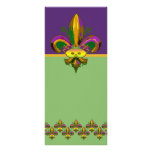 Fleur de lis Mask Double Carte Personnalisée