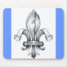 Fleur de Lis Mousepad - customisé Tapis De Souris