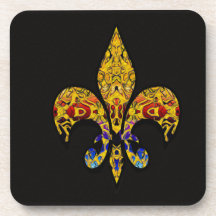 Fleur-De-Lis personnalisable Sous-bocks