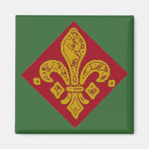 Fleur De Lis Red Aimants