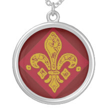 Fleur De Lis Red Bijouterie Fantaisie