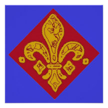 Fleur De Lis Red Faire-part