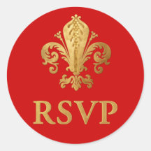 Fleur-De-lis RSVP Adhésif