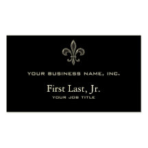 Fleur De Lis - Stripey Cartes De Visite Personnelles