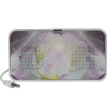 Fleur de lotus blanc haut-parleurs mp3