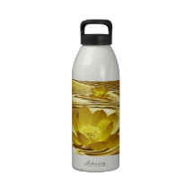 Fleur de lotus d'or bouteilles d'eau réutilisables