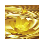 Fleur de lotus d'or toiles tendues