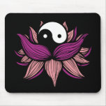 Fleur de Lotus et Yin Yang Tapis De Souris
