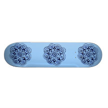 Fleur de Lotus (henné) (bleu) Plateaux De Planche À Roulettes