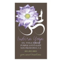 Fleur de Lotus pourpre, carte de visite de zen de 