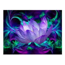 Fleur de lotus pourpre et sa signification cartes postales