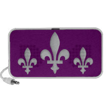 Fleur-De-lys romantique sur le pourpre - haut-parl
