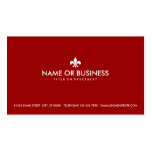 fleur de lys simple cartes de visite professionnelles