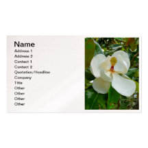Fleur de magnolia carte de visite