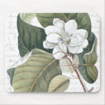 Fleur de magnolia et collage des textes de Clara B Tapis De Souris