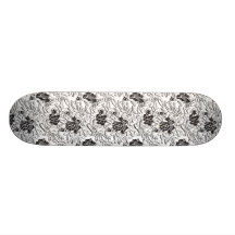 Fleur de motif de chinois traditionnel plateaux de skateboards customisés