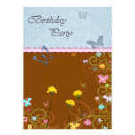 Fleur de papillon vous êtes invités anniversaire invitations personnalisées
