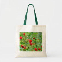 Fleur de pavot sac fourre-tout