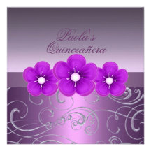 Fleur de ressort et invitation pourpres de Quincea