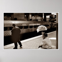Fleur de train de fille posters