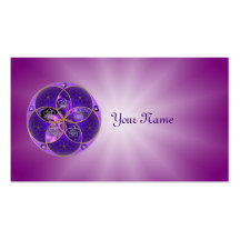Fleur de Vénus du rose violet de fineART d'amour Cartes De Visite Personnelles