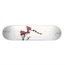 fleur d'orchidée romantique skateboards personnalisés