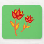 Fleur du feu rouge tapis de souris