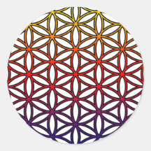 Fleur du symbole sacré de la géométrie de la vie - adhésif