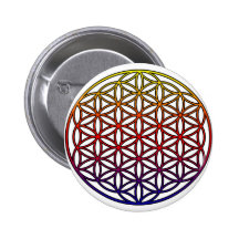 Fleur du symbole sacré de la géométrie de la vie - pin's avec agrafe