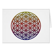 Fleur du symbole sacré de la géométrie de la vie - carte