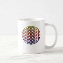 Fleur du symbole sacré de la géométrie de la vie - tasse à café