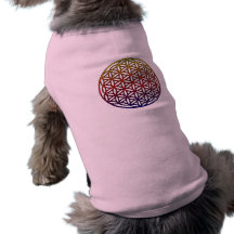 Fleur du symbole sacré de la géométrie de la vie - tee-shirts pour toutous