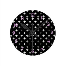 Fleur élégant de lis pendules murales