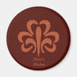 Fleur en cuir de lis Magnet Aimant