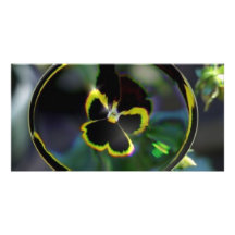 fleur en goutte de pluie photocarte customisée