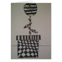 Fleur en noir et blanc, cartes de note