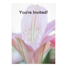 Fleur en pastel assez rose invitations personnalisées